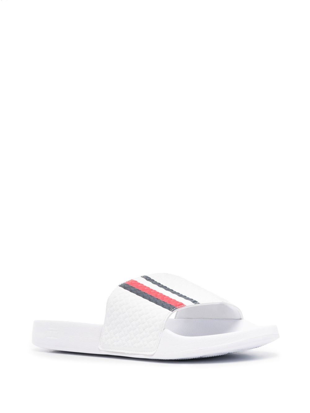 Tommy Hilfiger Signature Flag slippers met logo - Wit