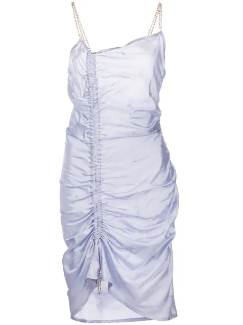 GCDS crystal-strap ruched dress