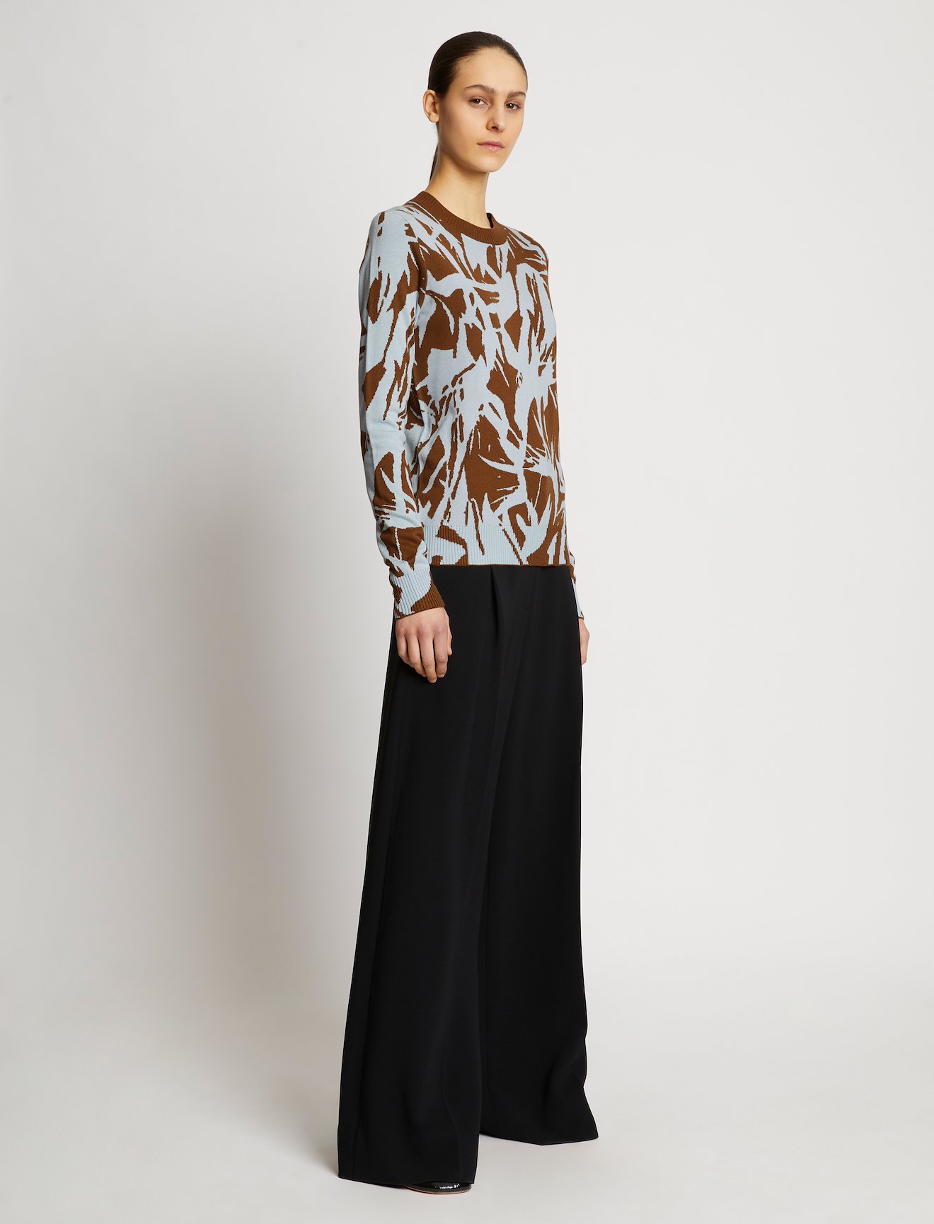 Floral Silk Jacquard Sweater #2