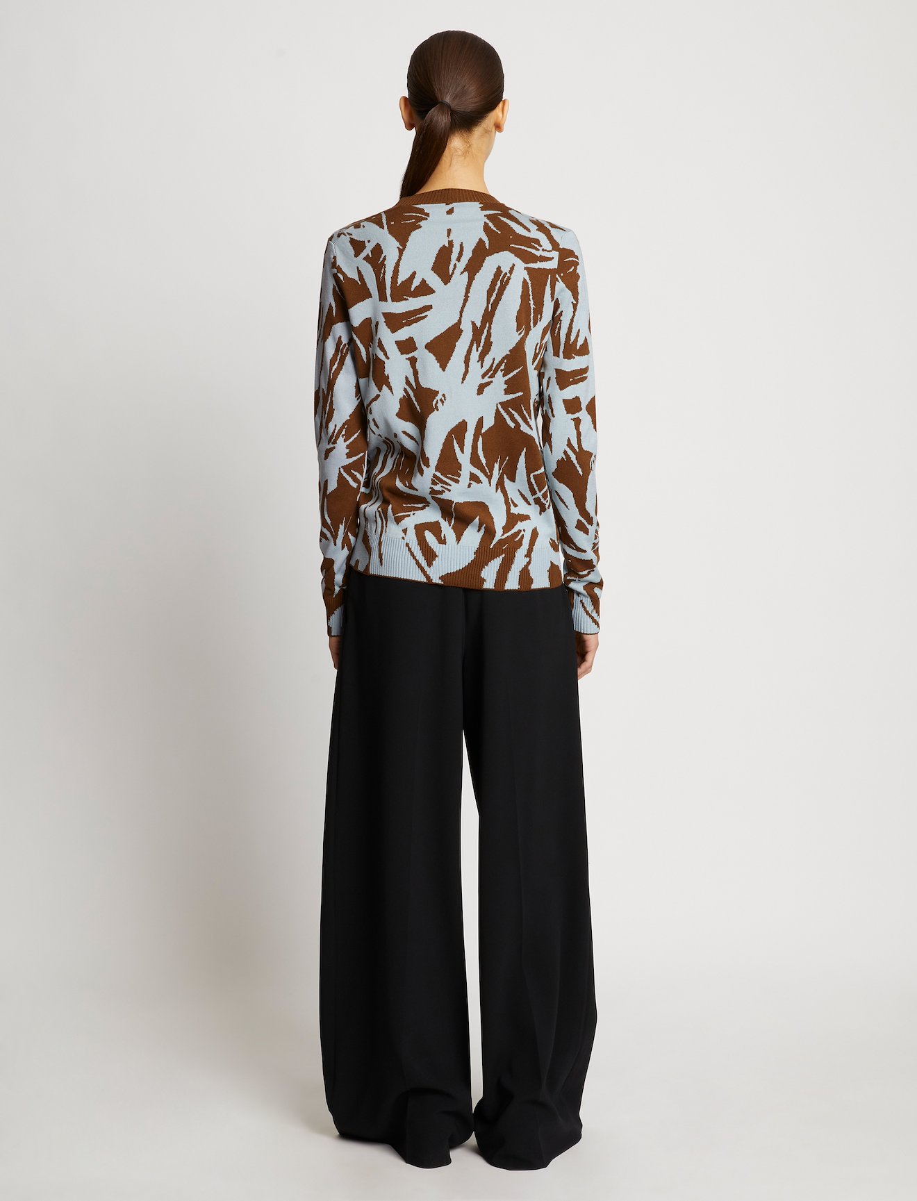 Floral Silk Jacquard Sweater #3