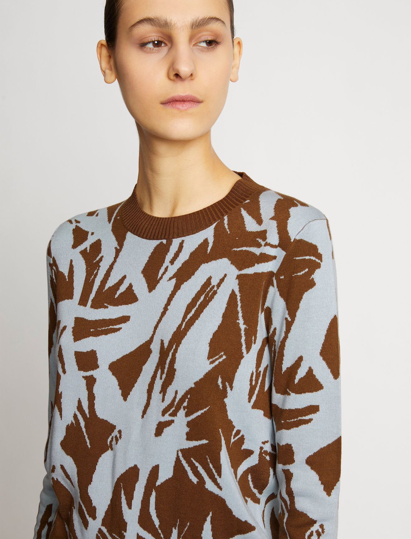 Floral Silk Jacquard Sweater #4