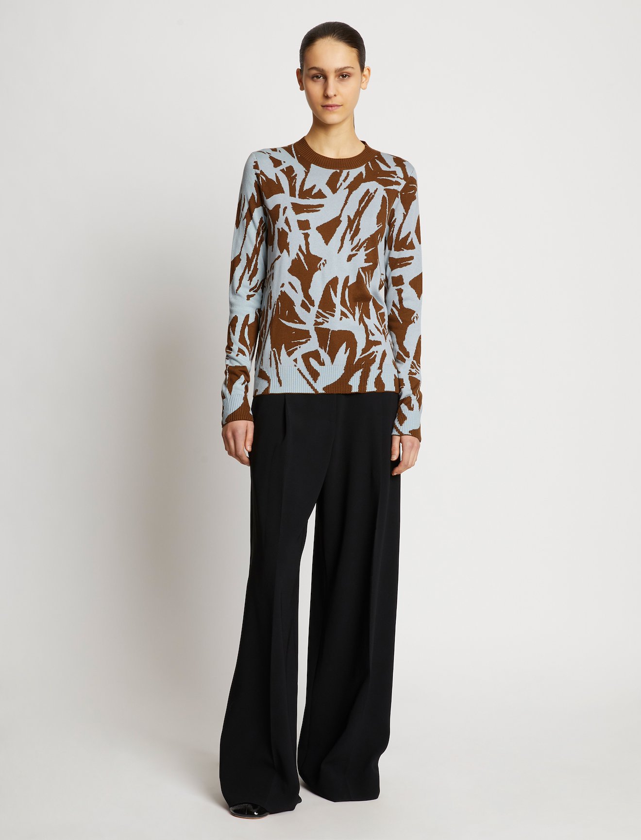 Floral Silk Jacquard Sweater #1