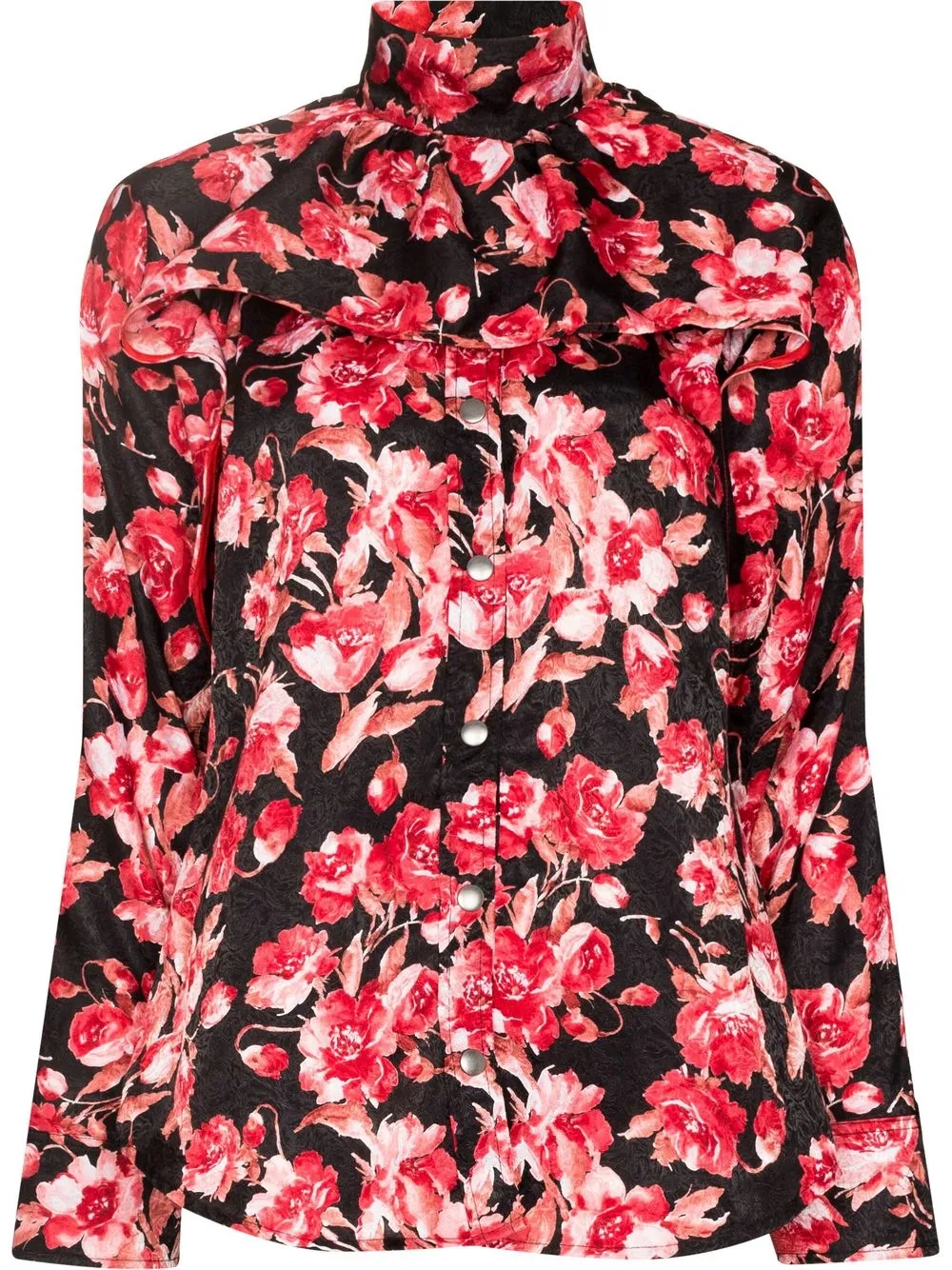 

Thebe Magugu blusa con estampado floral - Negro