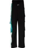Feng Chen Wang panelled drawstring cargo pants - Black