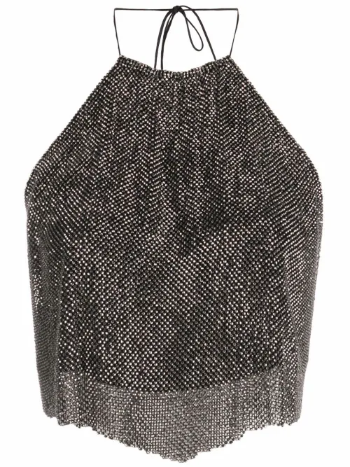 Blouse métallisée à dos nu - MANURI - Modalova