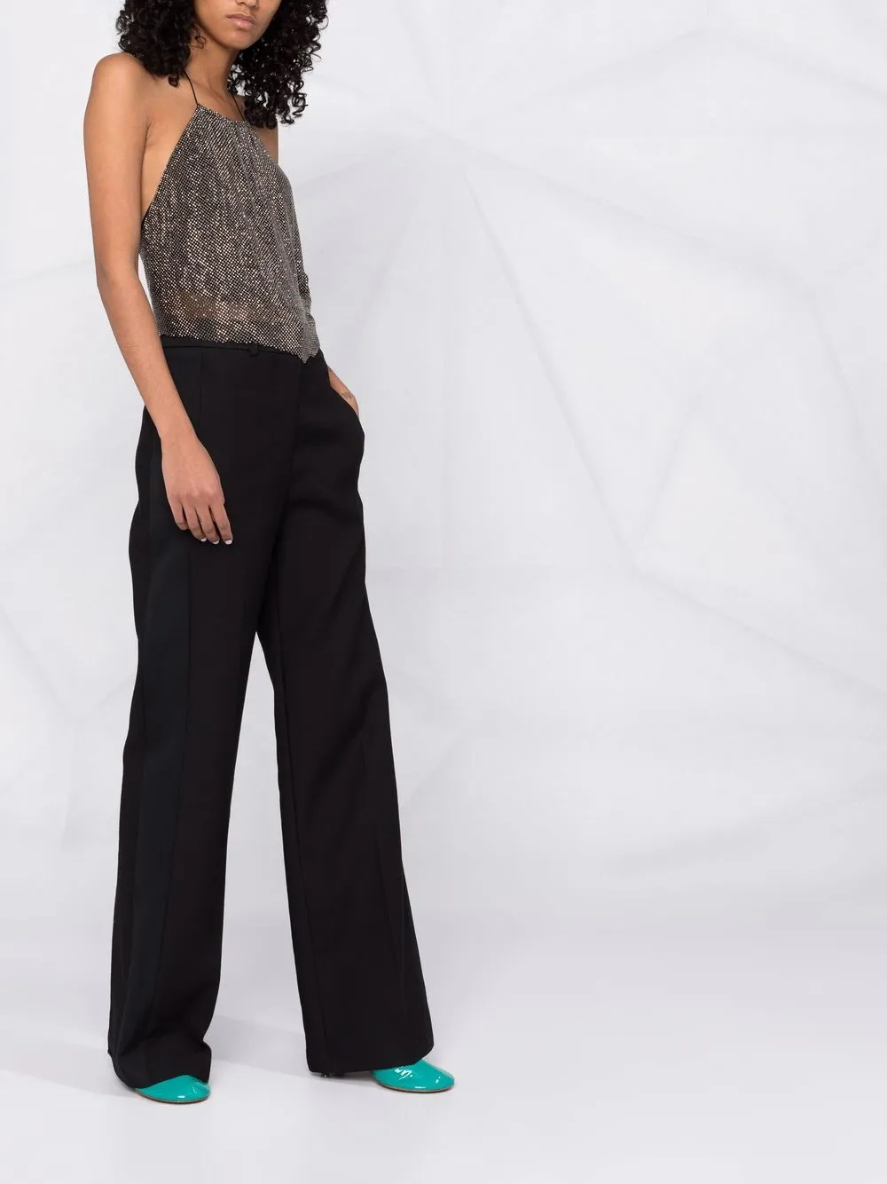 HALTERNECK BLOUSE BLACK