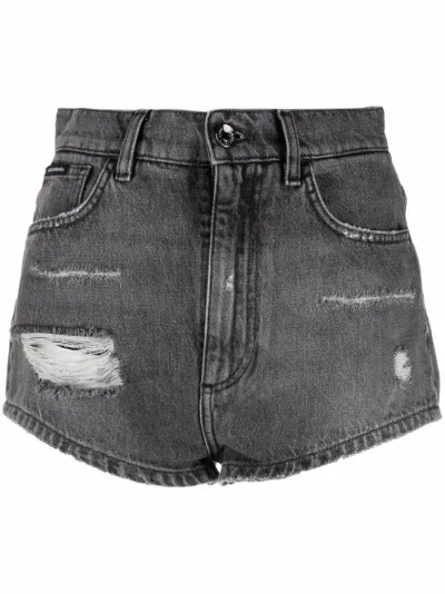 distressed-finish denim shorts | Dolce 