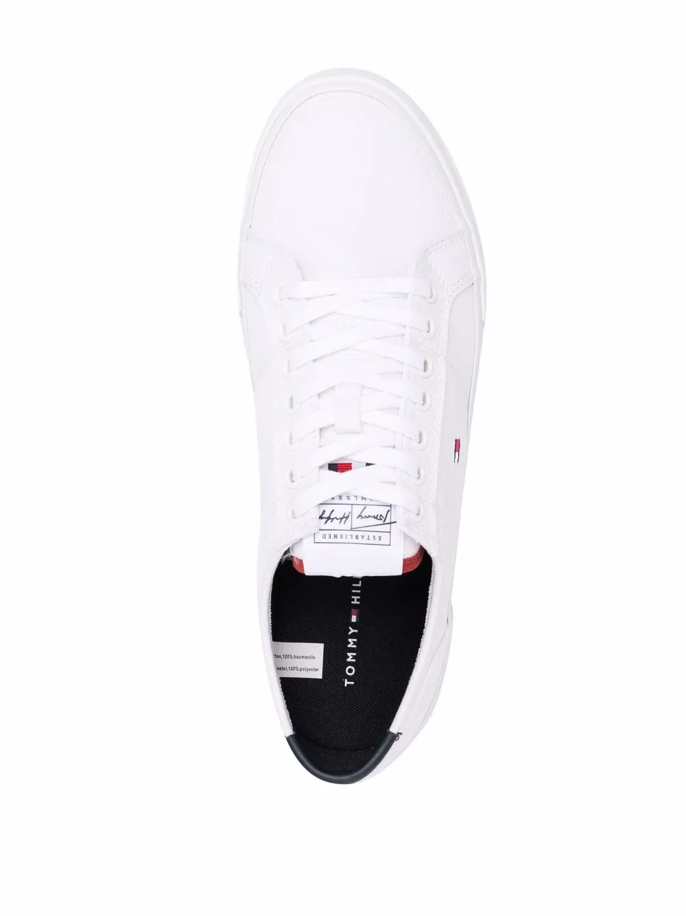 Tommy Hilfiger logo-embroidered low-top sneakers White