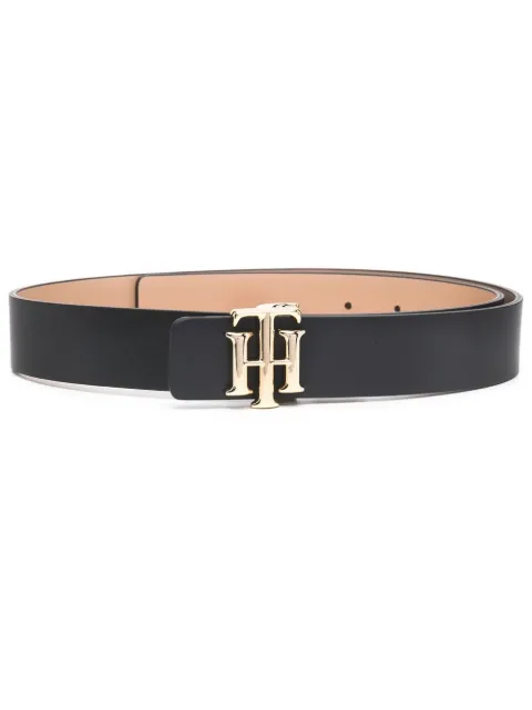 Tommy Hilfiger حزام جلد بمشبك شعار الماركة