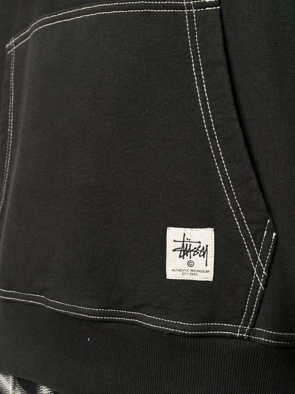 Stüssy contrast-stitch Cotton Hoodie - Farfetch