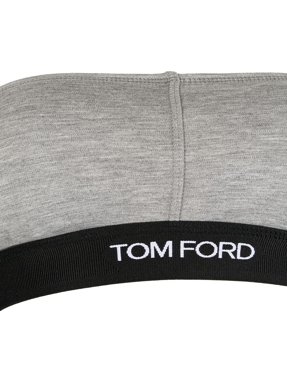 Shop Tom Ford Signature Jersey-modal Bandeau Top In Grey