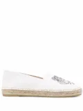 Kenzo embroidered logo espadrilles - White