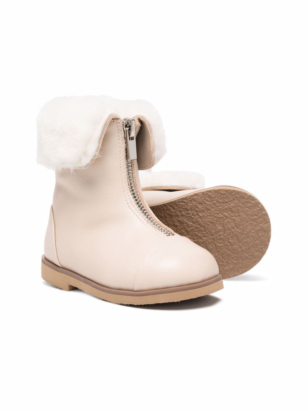 Shop Age Of Innocence Shearling-lined Leather Ankle Boots In Neutrals