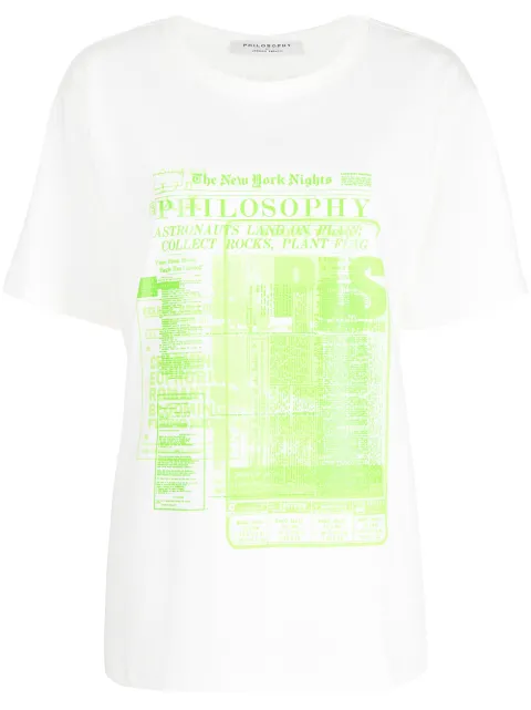 Philosophy Di Lorenzo Serafini graphic logo-print cotton T-shirt