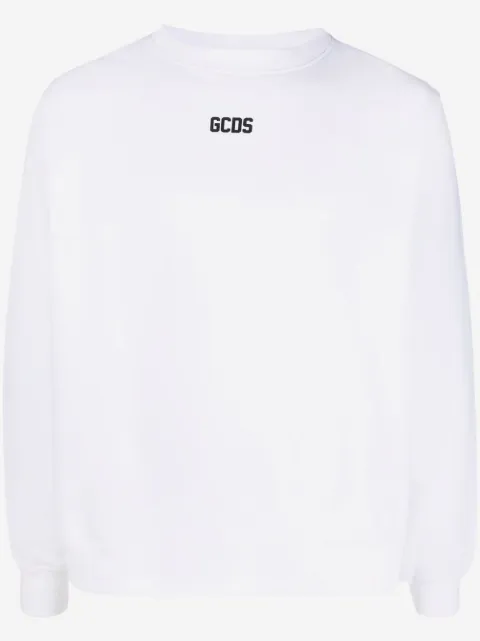 GCDS logo-print crew neck sweatshirt