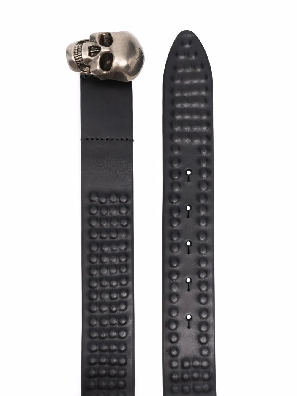 alexandermcqueen Alexander McQueen Riem met doodskopplakkaat - Zwart