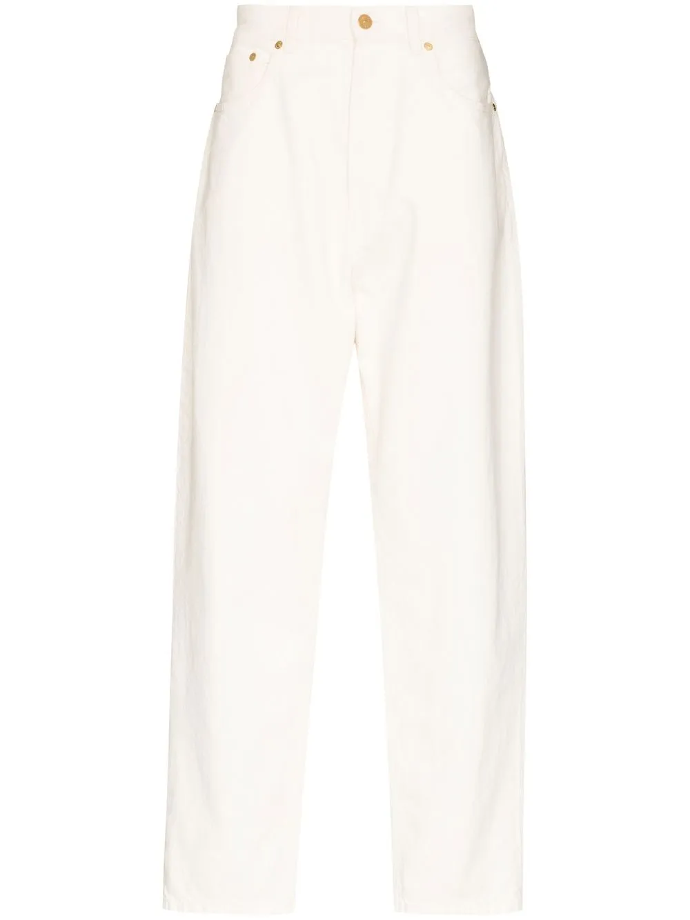 

Tom Wood jeans rectos con parche del logo - Blanco