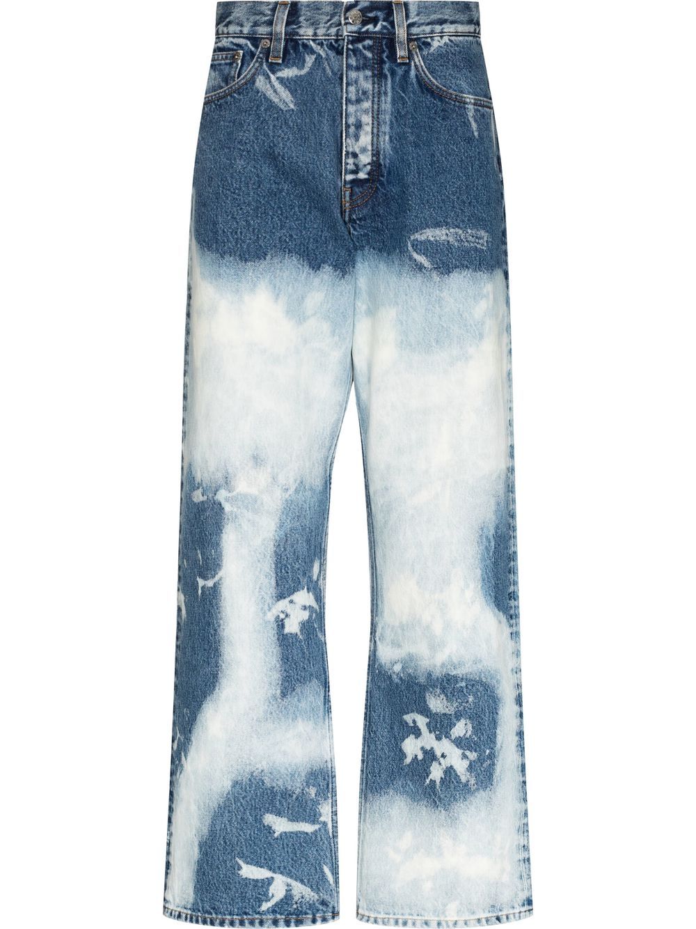 Sunflower Bleach-wash Wide-leg Jeans In Blue | ModeSens