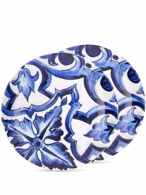 Dolce & Gabbana Blu Mediterraneo porcelain dessert plates (set of two)