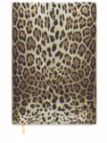 Dolce & Gabbana medium leopard-print leather ruled notebook - Brown