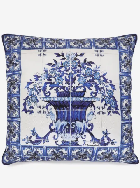 Dolce & Gabbana cojín de seda estampado