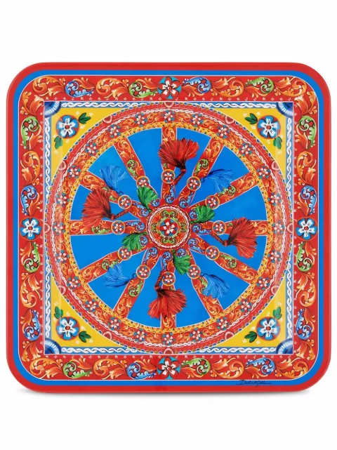Dolce & Gabbana medium Carretto-print wood tray
