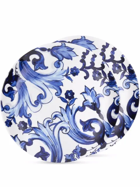 Dolce & Gabbana Blu Mediterraneo porcelain soup plates (set of 2)