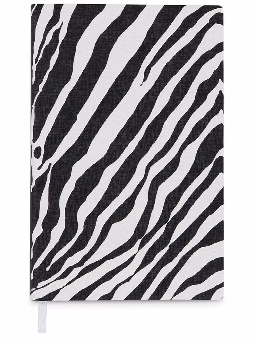 Dolce & Gabbana small zebra-print leather ruled notebook