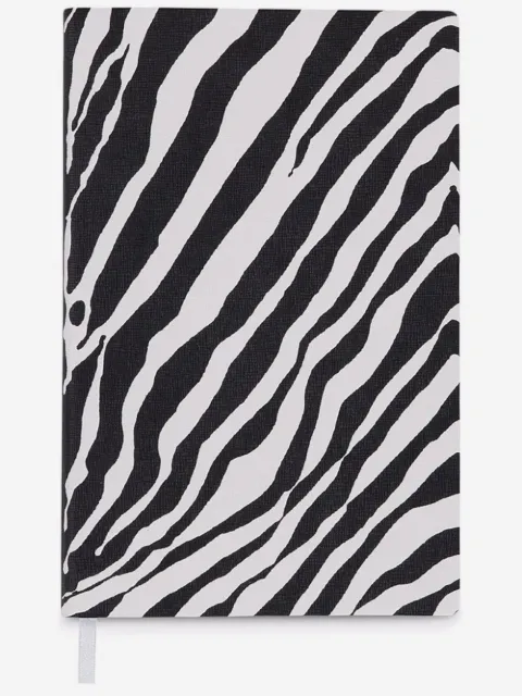 Dolce & Gabbana cuaderno pequeño de piel y estampado de cebra
