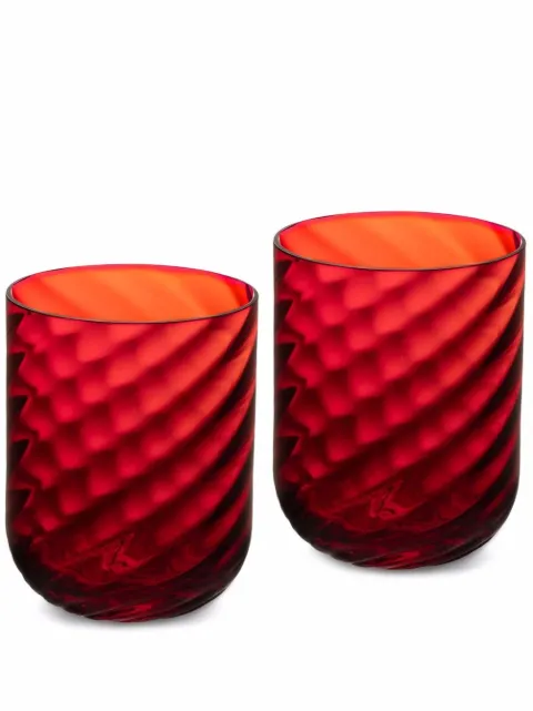 Dolce & Gabbana hand-blown Murano water glasses (set of 2)