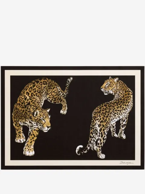 Dolce & Gabbana set de 36 salvamanteles con motivo de leopardo