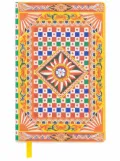 Dolce & Gabbana small Carretto-print ruled notebook - Yellow