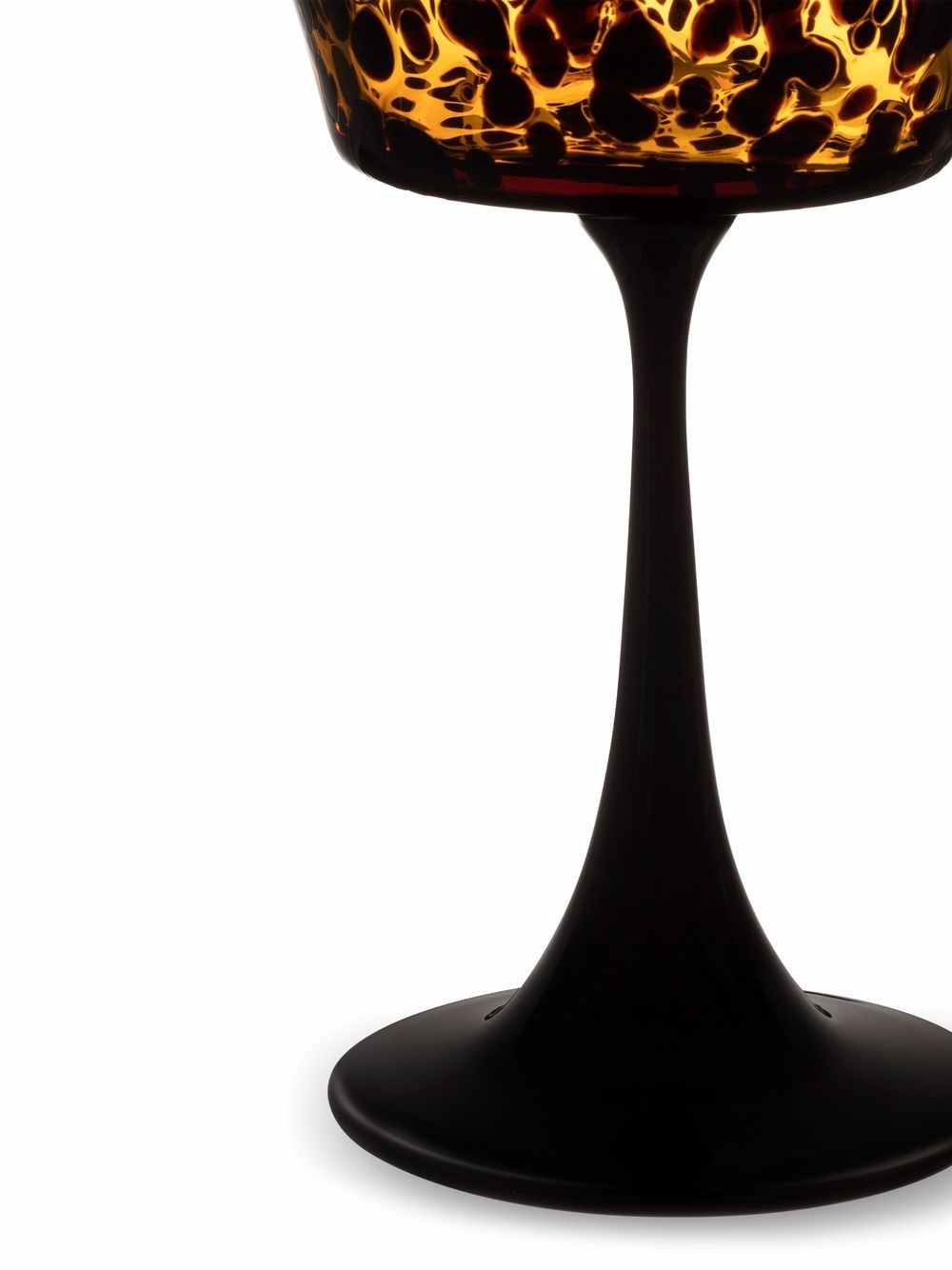 Shop Dolce & Gabbana Spotted Hand-blown Murano Martini Glass In Brown