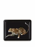 Dolce & Gabbana large leopard-print tray - Black