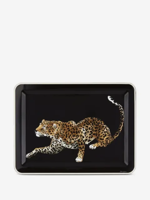 Dolce & Gabbana grand plateau à imprimé léopard