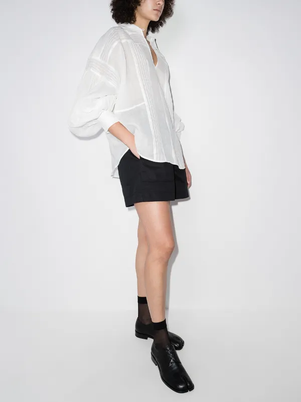 Lee Mathews Drill elasticated-waist Shorts | Black | FARFETCH