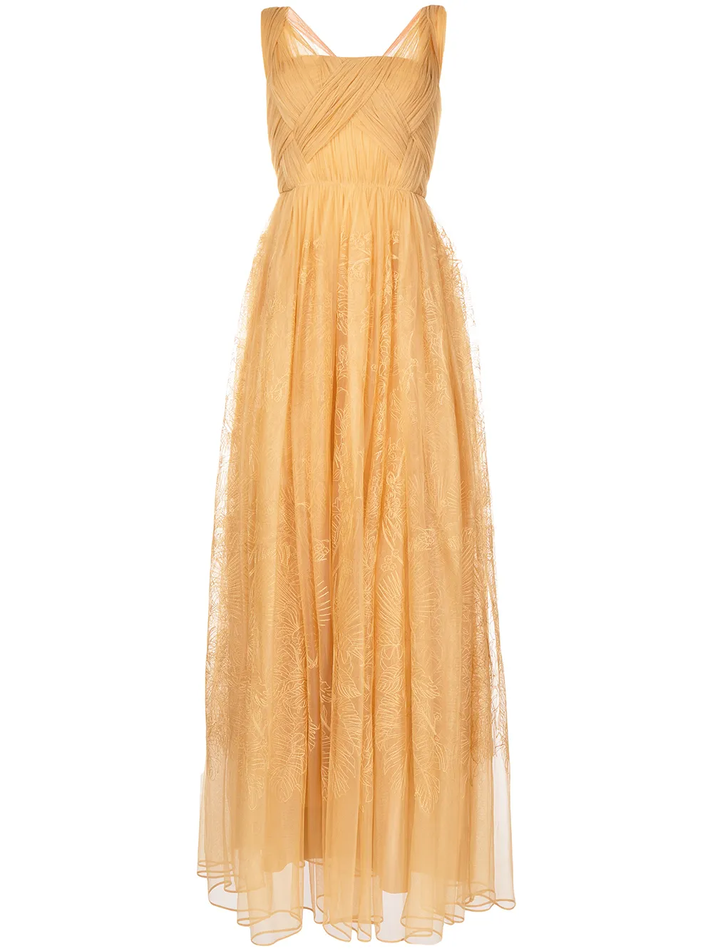 

Alberta Ferretti vestido de fiesta bordado - Amarillo