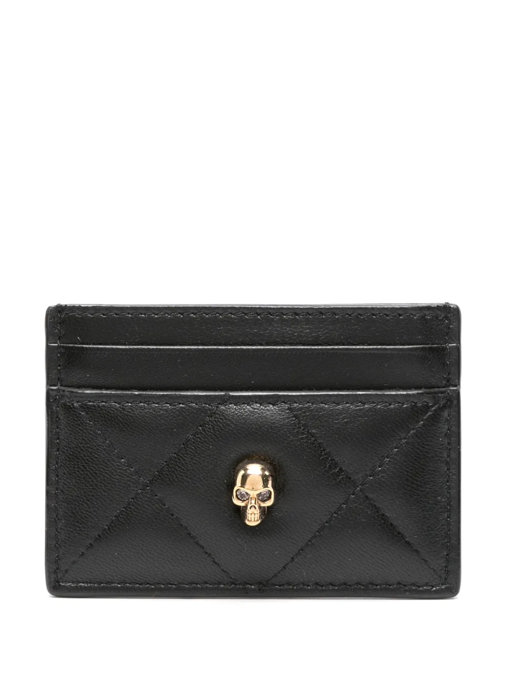 Affordable Alexander McQueen skull-stud card holder Women
