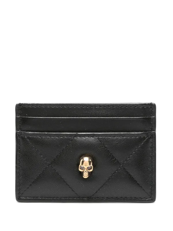 Alexander McQueen skull stud Card Holder Black FARFETCH PH