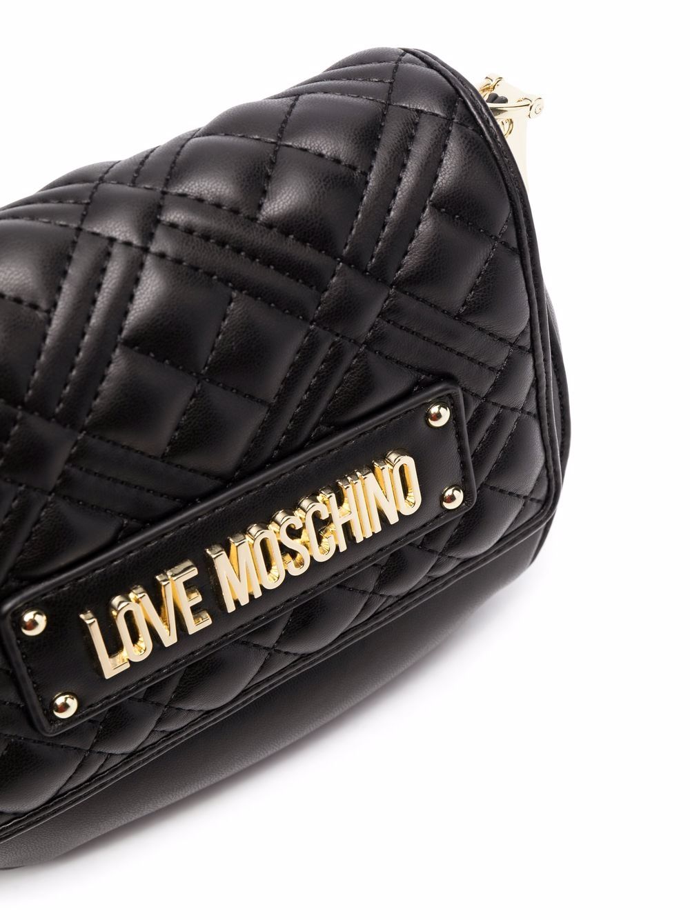 Love Moschino logo-lettering Quilted Crossbody Bag - Farfetch