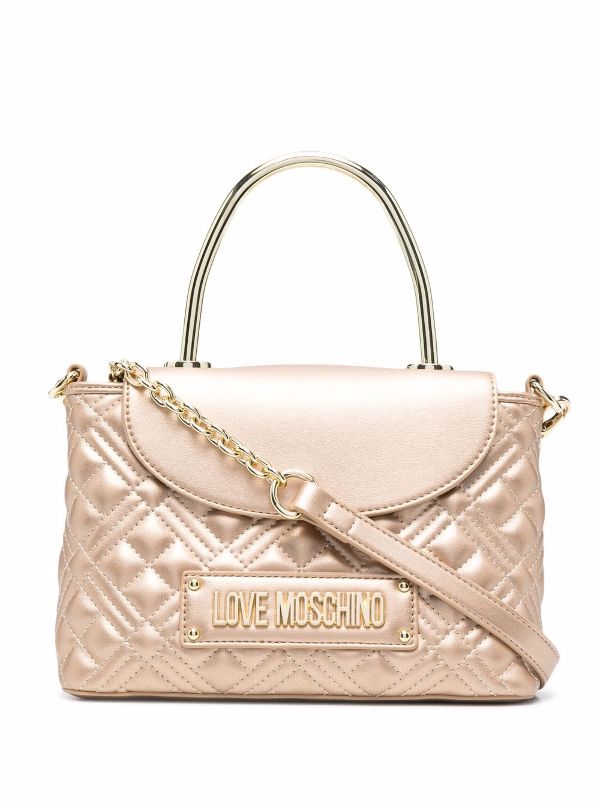 love moschino diamond quilted tote bag