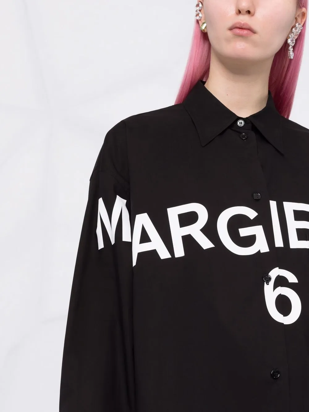 фото Mm6 maison margiela платье-рубашка с логотипом