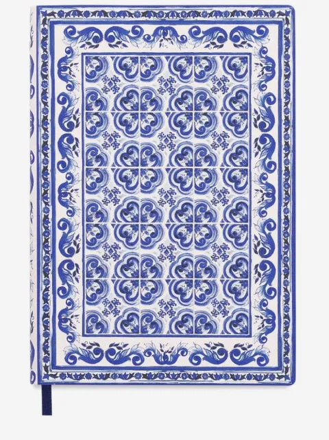 Dolce & Gabbana carnet format moyen à imprimé Mediterraneo et pages lignées