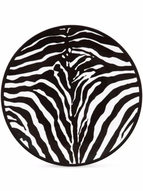 Dolce & Gabbana zebra-print porcelain charger plate (31cm)