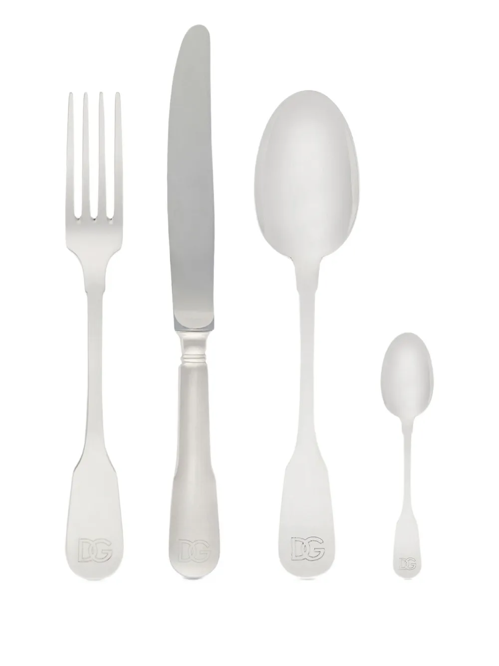 Dolce & Gabbana 4 piece cutlery set (one-person setting) | Silver | Image 1