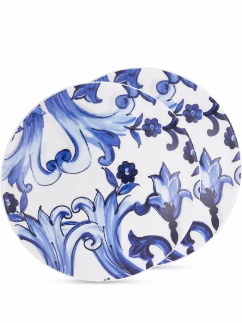 Dolce & Gabbana Blu Mediterraneo porcelain dessert plates (set of two)