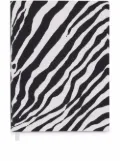 Dolce & Gabbana large zebra-print leather blank notebook - White