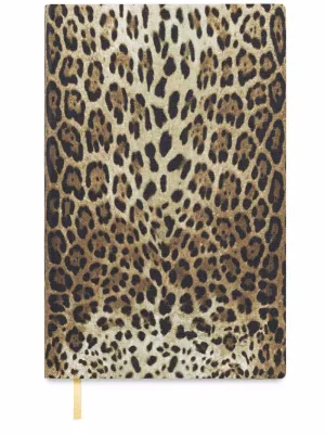 Dolce & Gabbana Medium leopard-print Leather Ruled Notebook