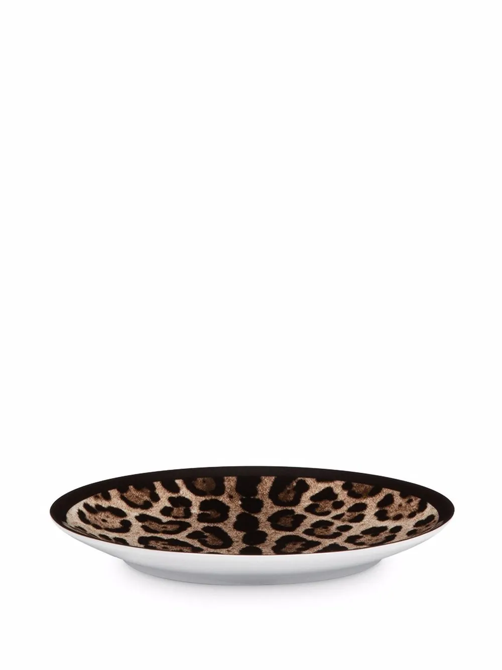  Dolce & Gabbana Zwei Teller Mit Leoparden Print   Braun 