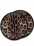 Dolce & Gabbana leopard-print porcelain dessert plates (set of 2) - Brown